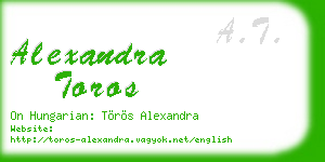 alexandra toros business card